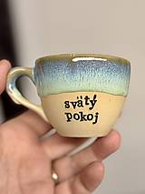 Nádoby - Vlastný text 100ml šálka  (Zelená) - 18125532_