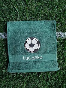 Úžitkový textil - Uterák s menom a obrázkom podľa želania (Bledo zelená s menom a obrázkom) - 18125228_