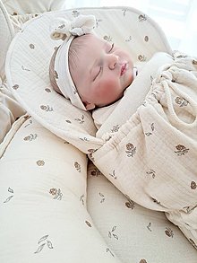 Detský textil - Tenká zavinovačka na leto - kvety - 18123901_