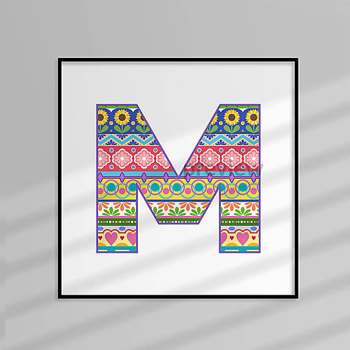 Grafika - Grafika s písmenom - horizontálny vzor - 18124571_