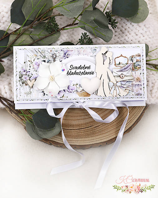 Papiernictvo - Svadobná darčeková obálka XIX - 18127027_