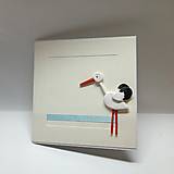 Papiernictvo - Blahoželanie k narodeniu bábätka / krstu ... modré - 18127293_