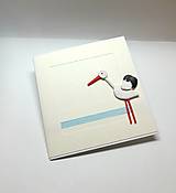 Papiernictvo - Blahoželanie k narodeniu bábätka / krstu ... modré - 18127296_