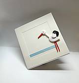 Papiernictvo - Blahoželanie k narodeniu bábätka / krstu ... modré - 18127299_