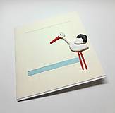 Papiernictvo - Blahoželanie k narodeniu bábätka / krstu ... modré - 18127302_