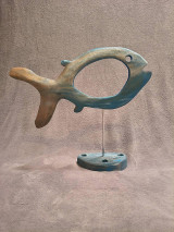 Dekorácie - drevená socha ryba / "dutá ryba" /hollow fish - 18126998_
