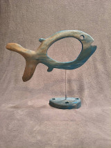 Dekorácie - drevená socha ryba / "dutá ryba" /hollow fish - 18126999_