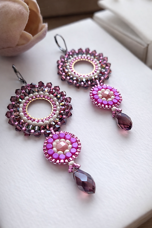 Náušnice Ružový sen