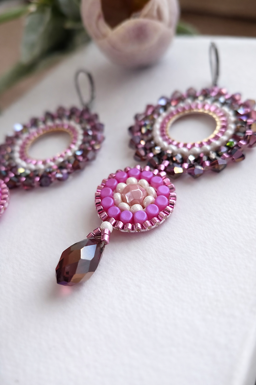 Náušnice Ružový sen