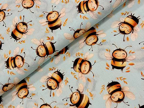 100% BAVLNA 3D/VČIELKY