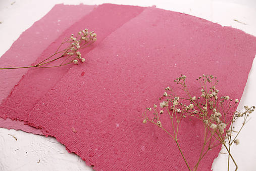 Papier - Ručný papier Ružový - 18126504_