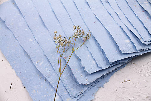 Papier - Ručný papier Svetlo modrý - 18126597_