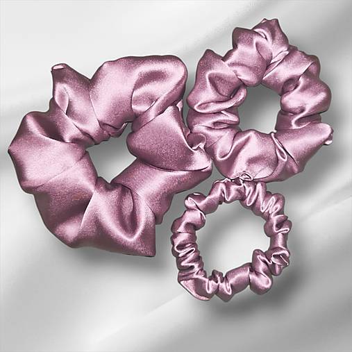 Hodvábna gumička do vlasov - pravý hodváb SilkByAG (Staroružová stredná M)