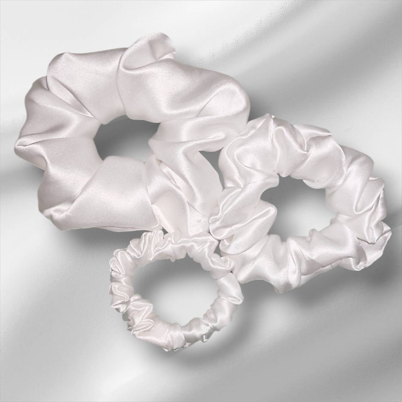 Hodvábna gumička do vlasov - pravý hodváb SilkByAG (Slonovinová stredná M)