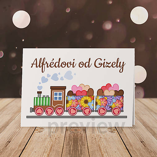 Papiernictvo - Romantický vláčik Floral - pohľadnica - 18126295_