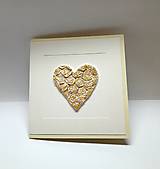 Papiernictvo - Blahoželanie / pohľadnica so srdiečkom ... aj k zlatej svadbe - 18129561_