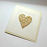 Papiernictvo - Blahoželanie / pohľadnica so srdiečkom ... aj k zlatej svadbe - 18129563_