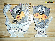 Tabuľky - Menovka na dvere - WC + kúpeľňa - 18130063_