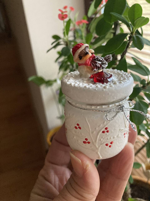 Nádoby - Pidi dózička s malým vtáčatkom❤️ - 18130078_