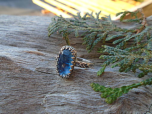 Strieborny prsteň Ag925 Kyanit