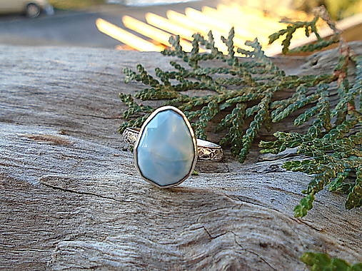 Strieborny prsteň Ag 925 Larimar