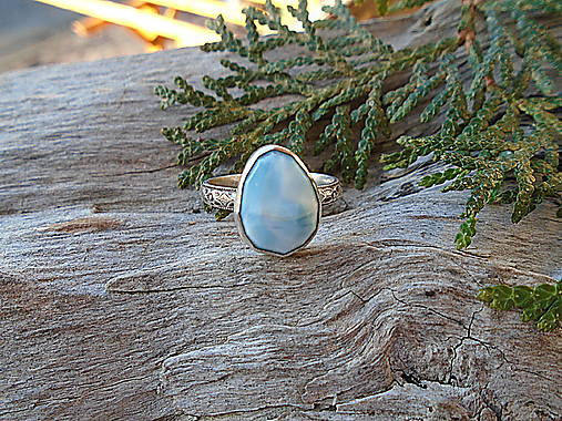 Strieborny prsteň Ag 925 Larimar