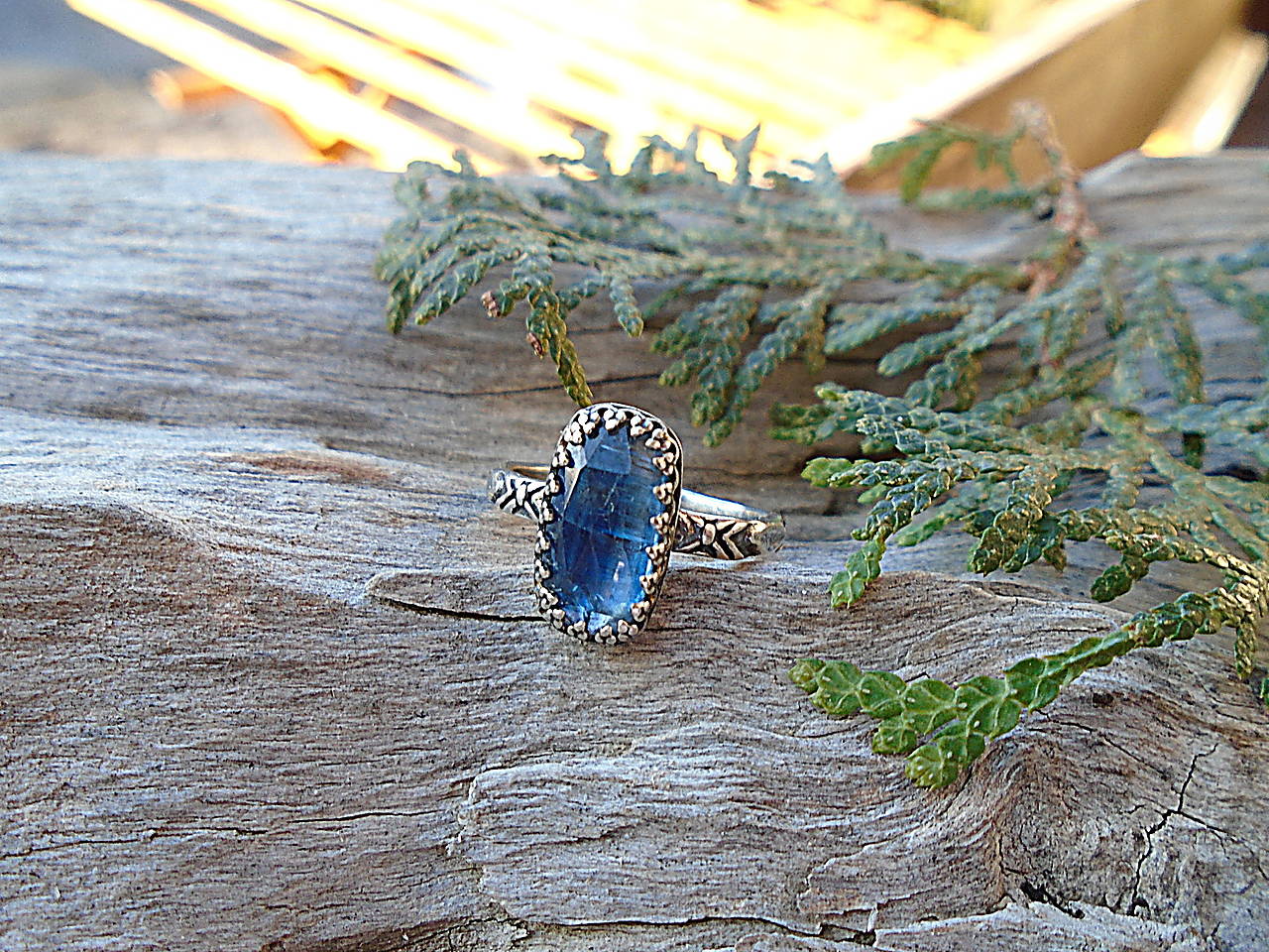 Strieborny prsteň Ag925 Kyanit