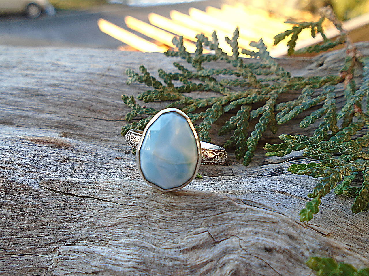 Strieborny prsteň Ag 925 Larimar