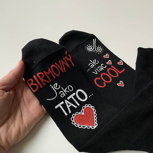 Maľované ponožky pre BIRMOVNÉHO (Otca) , ktorý je výnimočný a COOL