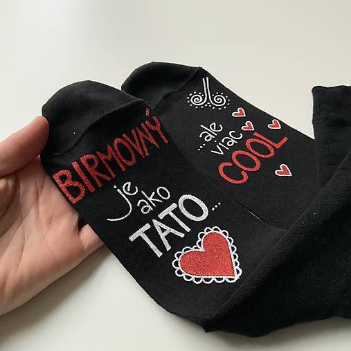 Maľované ponožky pre BIRMOVNÉHO (Otca) , ktorý je výnimočný a COOL