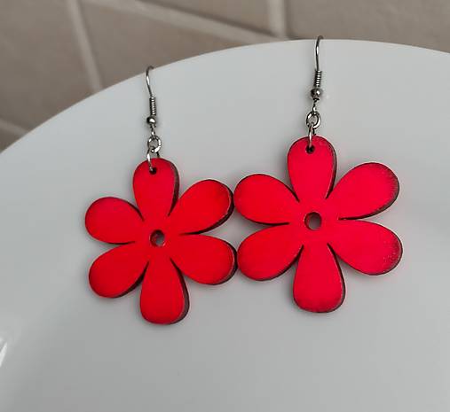 Náušnice - Bloom Neon pink - 18129233_