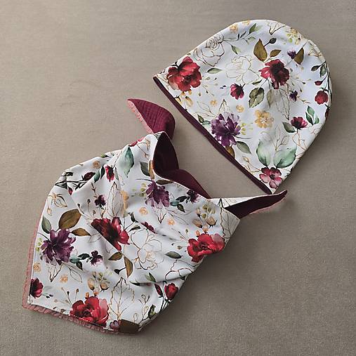 Detské čiapky - Dievčenský set (čiapka +šatka na krk) - 18128394_