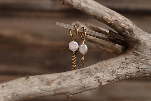 Perlové náušnice visiace