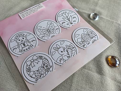 Magnetky - Magnetky na domaľovanie Veľká noc ju - 18128507_