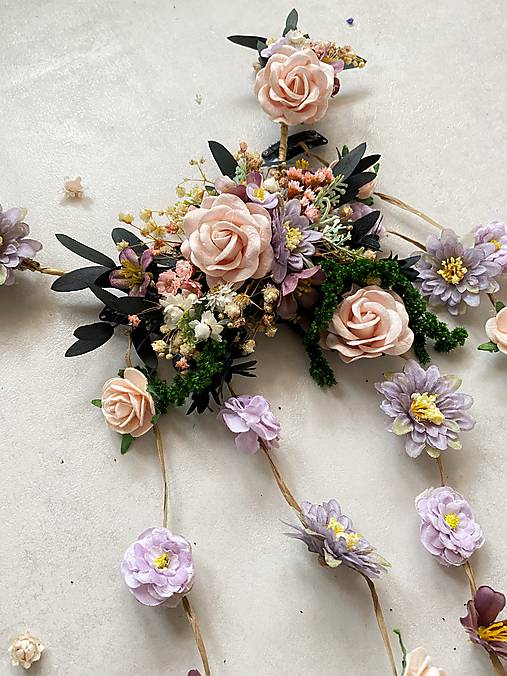 Kvetinová aplikácia so závojom "zatancuj si so mnou"