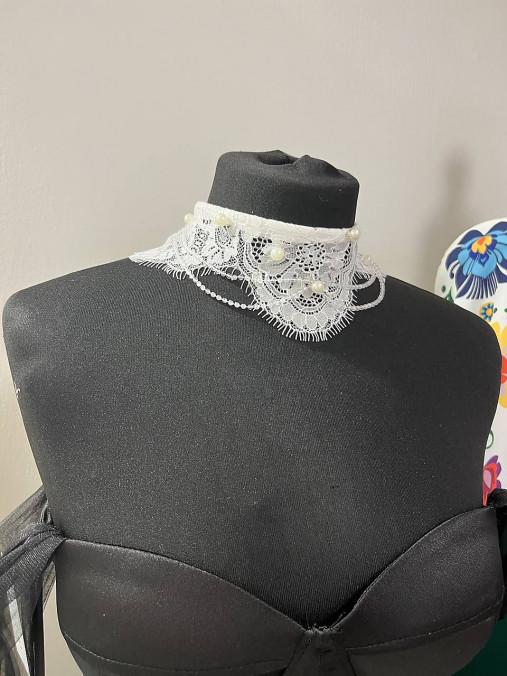 Komponenty - Svadobný choker - 18133029_