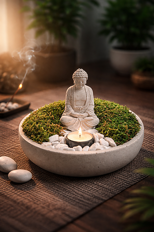 Dekorácie - Mini zen Budha – pokoj pre váš domov - 18131396_