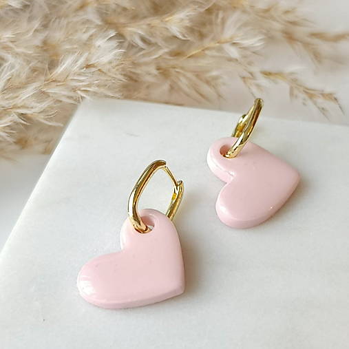 Náušnice - Amour- visiace srdiečkové náušnice - 18131701_