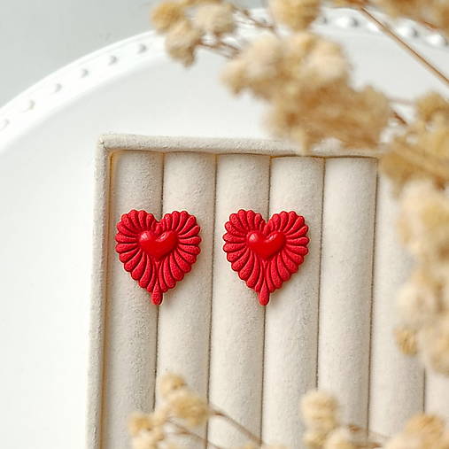 Náušnice - Beloved- srdiečkové napichovacie náušnice - 18131889_