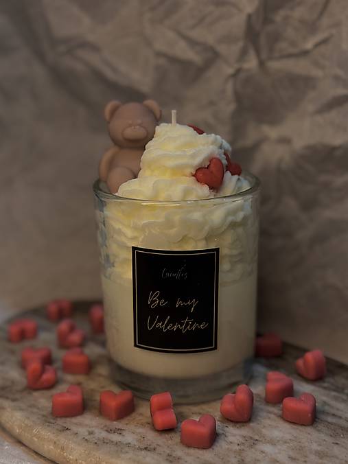 Sviečky - Valentínska sviečka - Teddy hug - 18130979_