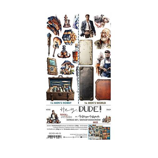 Papier - Scrapbook papier 6x12 Hey, Dude! Mix - 18133637_