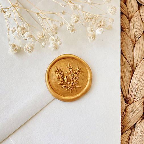 Papiernictvo - Hotové samolepiace pečate - Vetvička rozmarínu - 18133734_