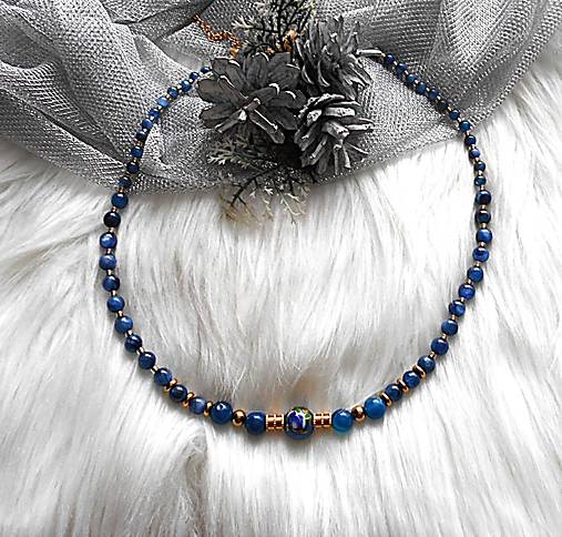 Náhrdelníky - Náhrdelník -kyanit - 18135109_