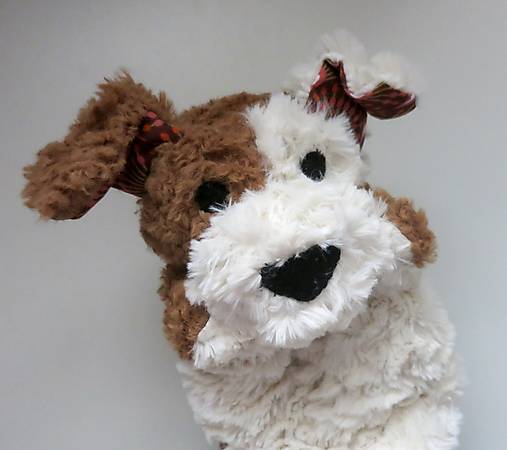 Maňuška psík chlpatý - Smotanovohnedý s hnedými uškami