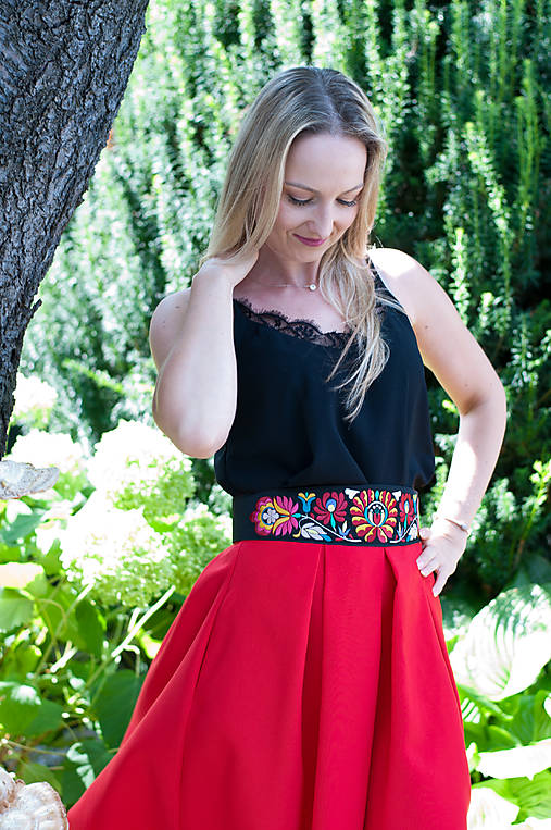 Opasky - Vyšívaný opasok Podunajsko - Čataj - 18136227_