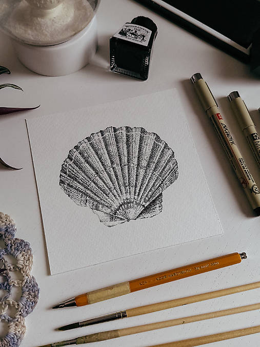 Grafika - Shells II. - originál - 18135675_