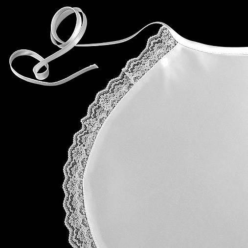 Svadobný bavlnený alebo saténový podbradník pre dvoch