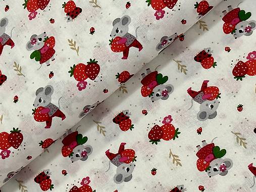 100% BAVLNA STOF /MYŠKY