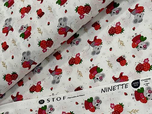 100% BAVLNA STOF /MYŠKY