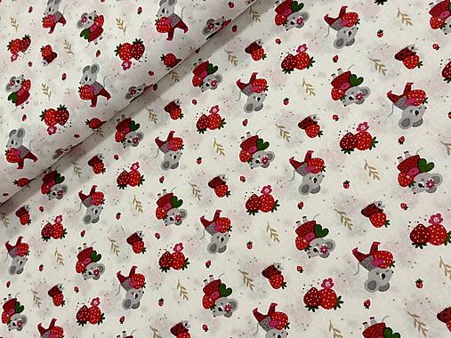 100% BAVLNA STOF /MYŠKY